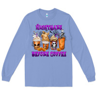 Colony Blue Nightmare Before Coffee Cups Long Sleeve Tee - MaliasSmallBusiness