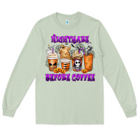 Matcha Nightmare Before Coffee Cups Long Sleeve Tee - MaliasSmallBusiness