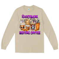 Mushroom Nightmare Before Coffee Cups Long Sleeve Tee - MaliasSmallBusiness