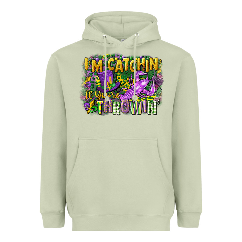 Im Catchin If Youre Throwin Heavyweight Hoodie by CowGirlArtShop | Teevron