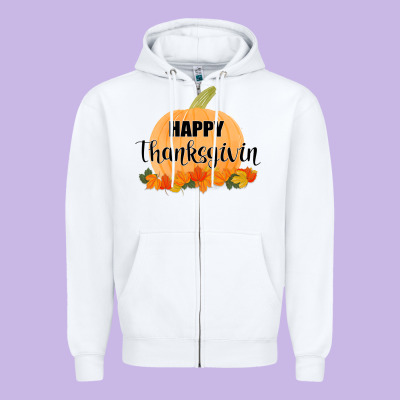 Happy Thanksgiving Zipper Hoodie Designed By Bettercallsaul