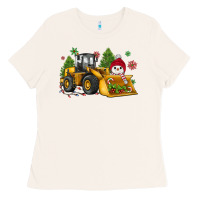 Bone christmas bulldozer snowman Ladies Tee - JahusDesignShop