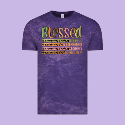 Retro Blessed Redeemed Quotes Vintage Tee Designed By Maliassmallbusiness