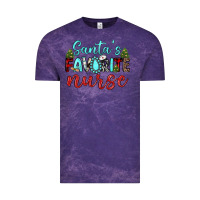 Cloud Purple santa s favorite nurse Vintage Tee - JahusDesignShop