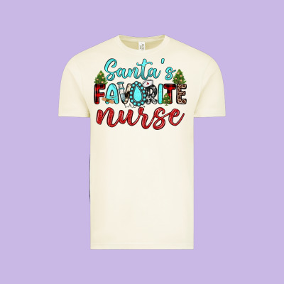 Santa S Favorite Nurse Vintage Tee Designed By Jahusdesignshop