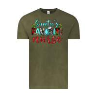 Vintage Olive santa s favorite nurse Vintage Tee - JahusDesignShop
