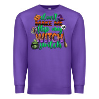 Purple dont make me flip my witch switch Premium Sweatshirt - CowGirlArtShop