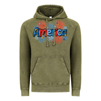 Vintage Olive America Vintage Hoodie - MaliasSmallBusiness