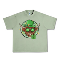 Oil Green st. patrick's day heifer Urban Heavy Tee - MaliasSmallBusiness