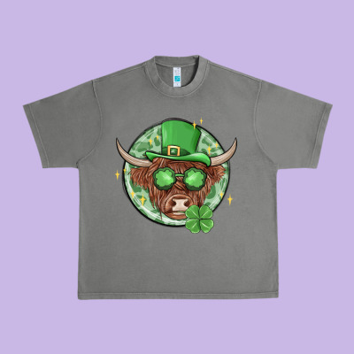 St. Patrick's Day Heifer Urban Heavy Tee Designed By Maliassmallbusiness