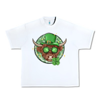 White st. patrick's day heifer Urban Heavy Tee - MaliasSmallBusiness