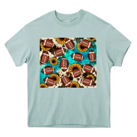 Arona football turquoise sunflower Heavy Core Tee - JahusDesignShop
