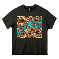 Asphalt football turquoise sunflower Heavy Core Tee - JahusDesignShop