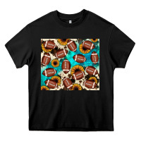 Black football turquoise sunflower Heavy Core Tee - JahusDesignShop