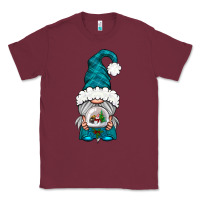 Burgundy winter gnome with snow globe Classic Tee - NancyCooperArtShop