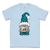Dusty Blue winter gnome with snow globe Classic Tee - NancyCooperArtShop