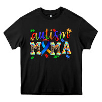 Black autism mama Heavy Core Tee - AdoDesignShop