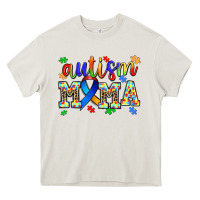 Cream autism mama Heavy Core Tee - AdoDesignShop