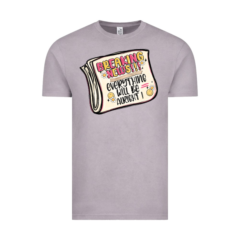 Breaking News Everything Will Be Alright Vintage Tee by MaliasSmallBusiness | Teevron