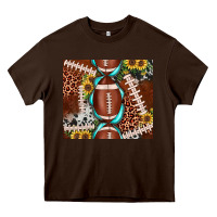 Chocolate Brown football leopard gemstone sunflower tumbler3 Heavy Core Tee - JahusDesignShop
