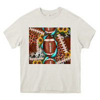 Cream football leopard gemstone sunflower tumbler3 Heavy Core Tee - JahusDesignShop