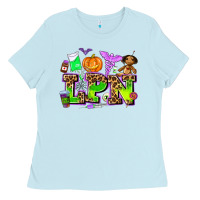 Baby Blue lpn halloween nurse with Ladies Tee - AdoDesignShop