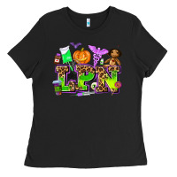 Black lpn halloween nurse with Ladies Tee - AdoDesignShop