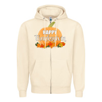 Sandshell Happy Thanksgiving Zipper Hoodie - Bettercallsaul