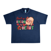 Navy don't go bacon my heart Urban Heavy Tee - MaliasSmallBusiness