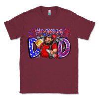 Burgundy american dod Classic Tee - CowhideDigitalArt