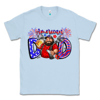 Dusty Blue american dod Classic Tee - CowhideDigitalArt