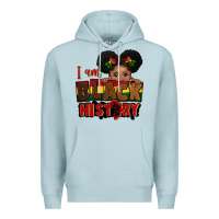 Blue Mist i am black history black girl peekaboo juneteenth Premium Hoodie - CowGirlArtShop
