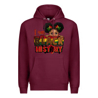 Burgundy i am black history black girl peekaboo juneteenth Premium Hoodie - CowGirlArtShop