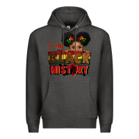 Charcoal Heather i am black history black girl peekaboo juneteenth Premium Hoodie - CowGirlArtShop