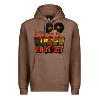 Chestnut i am black history black girl peekaboo juneteenth Premium Hoodie - CowGirlArtShop