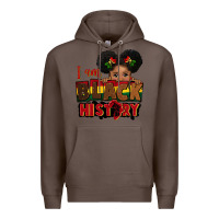 Coffee i am black history black girl peekaboo juneteenth Premium Hoodie - CowGirlArtShop