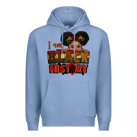 Colony Blue i am black history black girl peekaboo juneteenth Premium Hoodie - CowGirlArtShop