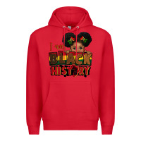 Red i am black history black girl peekaboo juneteenth Premium Hoodie - CowGirlArtShop