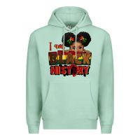 Seafoam i am black history black girl peekaboo juneteenth Premium Hoodie - CowGirlArtShop