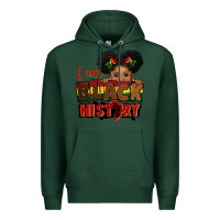 Sports Green i am black history black girl peekaboo juneteenth Premium Hoodie - CowGirlArtShop