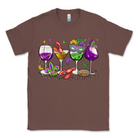 Chestnut mardi gras wine glasses Classic Tee - MaliasSmallBusiness