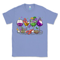 Colony Blue mardi gras wine glasses Classic Tee - MaliasSmallBusiness