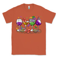 Copper mardi gras wine glasses Classic Tee - MaliasSmallBusiness