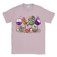 Lilac mardi gras wine glasses Classic Tee - MaliasSmallBusiness