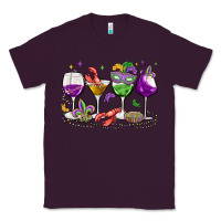 Plum mardi gras wine glasses Classic Tee - MaliasSmallBusiness