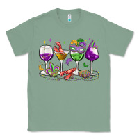 Sage mardi gras wine glasses Classic Tee - MaliasSmallBusiness
