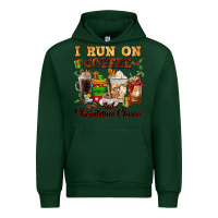 Forest Green i run on coffee and christmas cheer Urban Hoodie - FaDigitalArtStudio