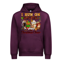 Mauve Wine i run on coffee and christmas cheer Urban Hoodie - FaDigitalArtStudio