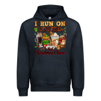 Navy i run on coffee and christmas cheer Urban Hoodie - FaDigitalArtStudio