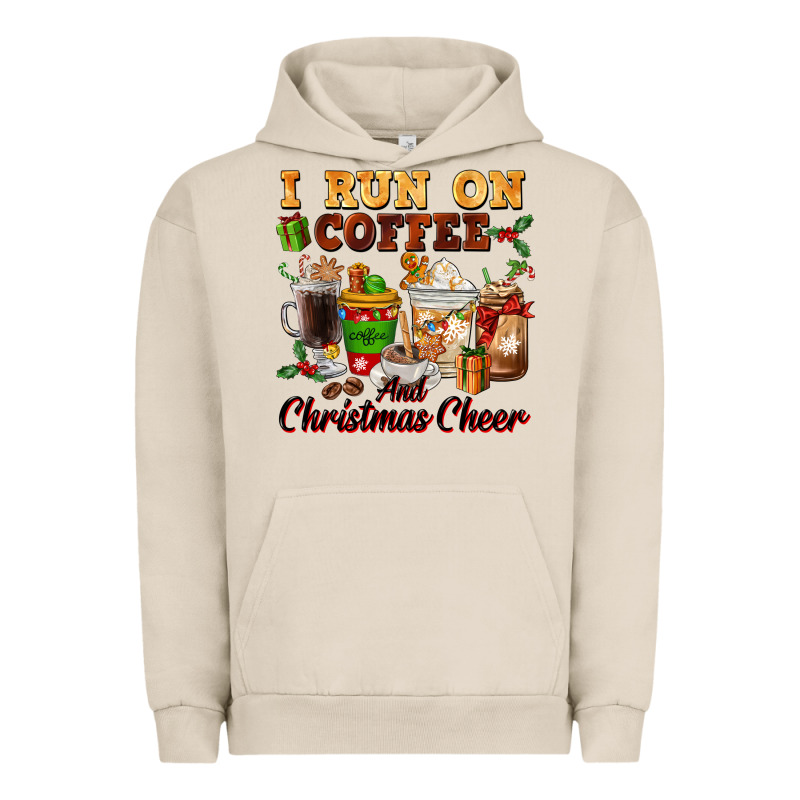 I Run On Coffee And Christmas Cheer Urban Hoodie by FaDigitalArtStudio | Teevron